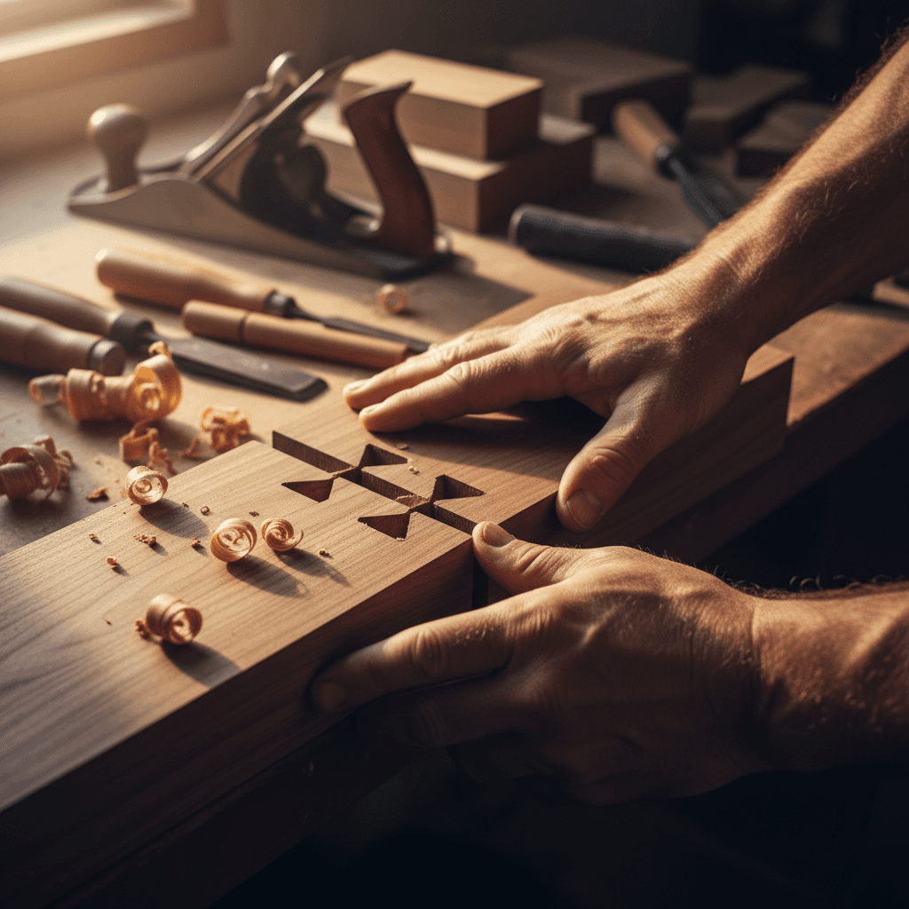 Precision joinery detail showing quality craftsmanship
