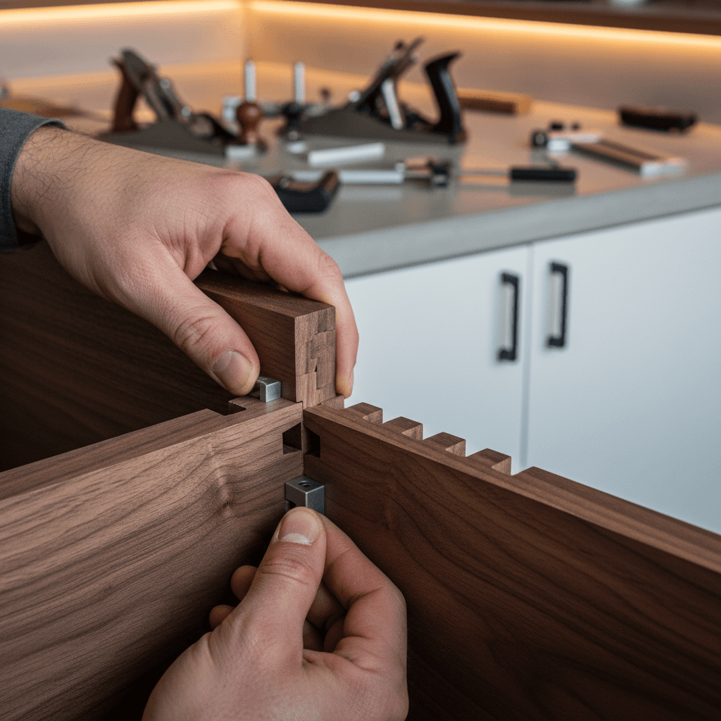 Office furniture joinery detail